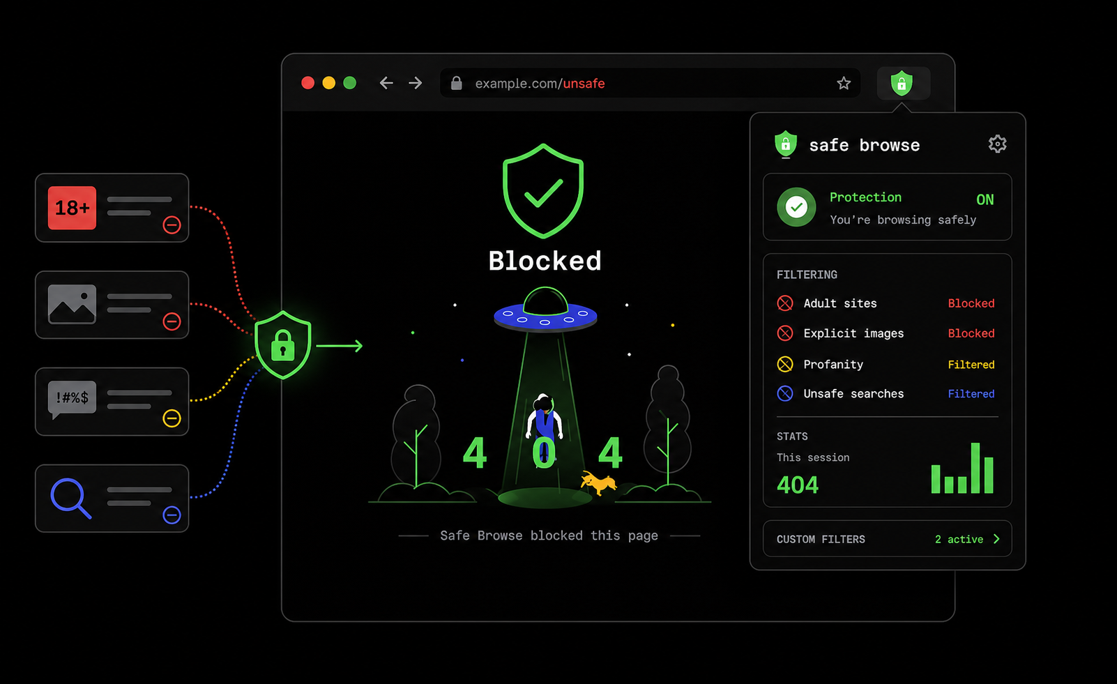 Safe Browse extension preview